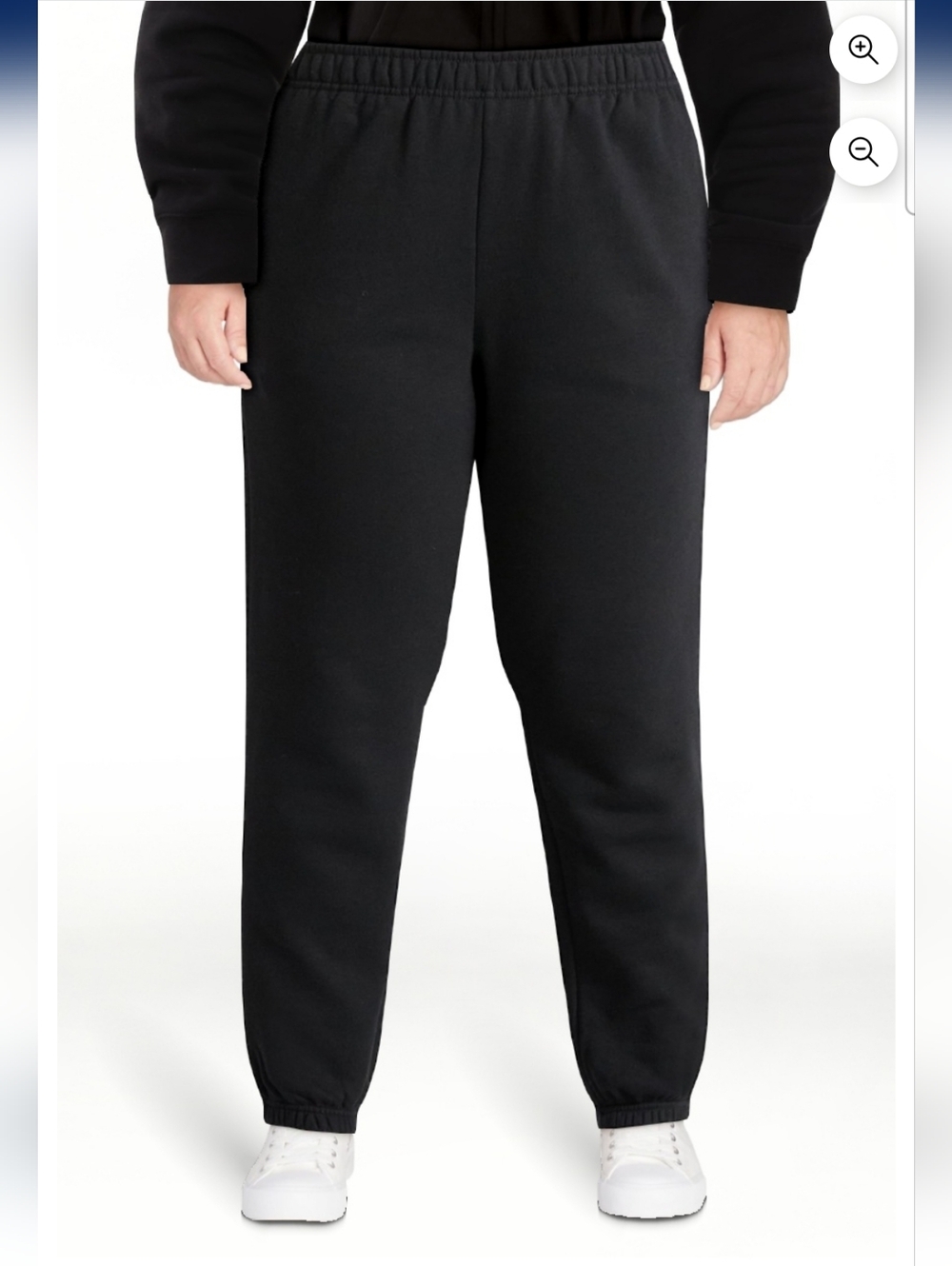 Sz XL Black Elastic Waist Sweatpants No Boundaries Soft Fleece Joggers Pockets